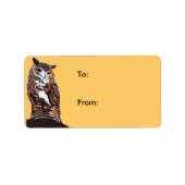 Regal Brown Uil Gift Label (Voorkant)