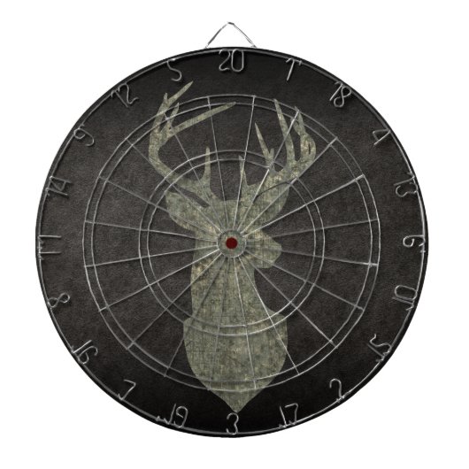 Regal Buck Trophy Deer Silhouette in Camouflage Dartbord (Voorkant)