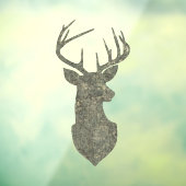Regal Buck Trophy Deer Silhouette in Camouflage Raamsticker (Vel 3)