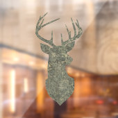 Regal Buck Trophy Deer Silhouette in Camouflage Raamsticker (Vel 2)