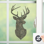 Regal Buck Trophy Deer Silhouette in Camouflage Raamsticker (Huis)