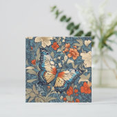 Regal Butterfly temidden van William Morris Floral (Staand voorkant)