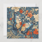 Regal Butterfly temidden van William Morris Floral (Voorkant)
