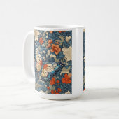 Regal Butterfly temidden van William Morris Floral Koffiemok (Voorkant links)
