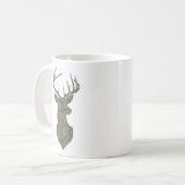 Regal Camouflage Deer Silhouette Buck Trofee Koffiemok (Voorkant links)