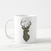 Regal Camouflage Deer Silhouette Buck Trofee Koffiemok (Links)