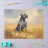 Regal Cane Corso in een veld schilderij Decoupage Tissuepapier (Craft)