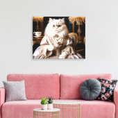 Regal Cat in Gown Canvas Afdruk (Insitu (Woonkamer))