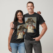 Regal Cat in militair uniform T-shirt (Unisex)