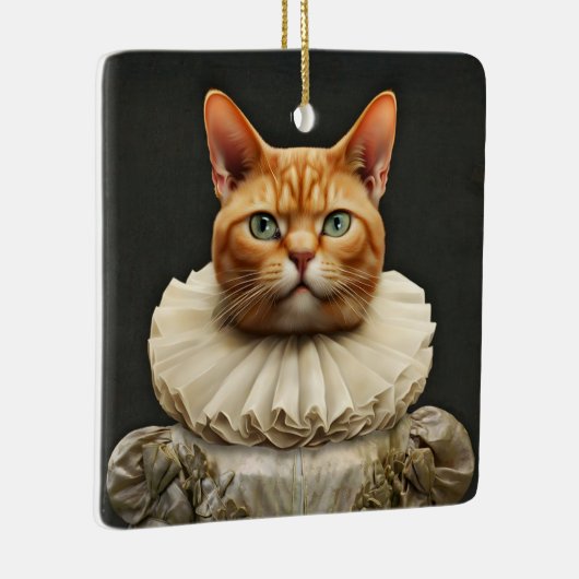 Regal Cat Keramisch Ornament (Rechts)