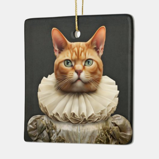 Regal Cat Keramisch Ornament (Links)
