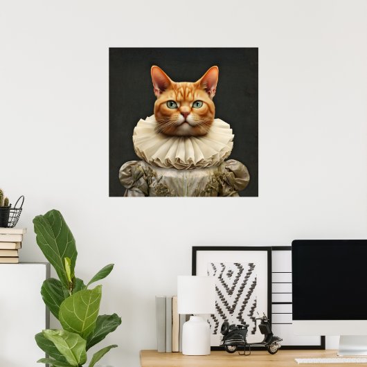 Regal Cat Poster (Thuiskantoor)