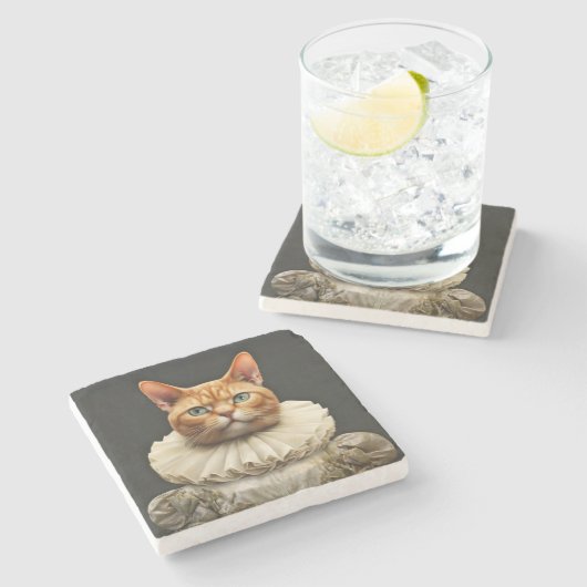 Regal Cat Stenen Onderzetter (Zijkant)