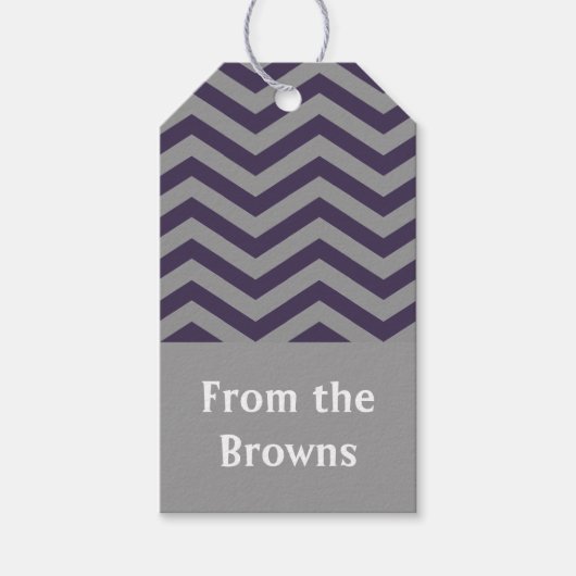 Regal Chevron Gift Labels Cadeaulabel (Voorkant)