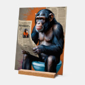 Regal Chimp op de troon - Unieke mix Acryl Bord (Hoek)
