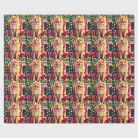 Regal Chow Chow by Grand Christmas Tree Holiday Cadeaupapier (Vlak)