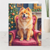 Regal Chow Chow by Grand Christmas Tree Holiday Kaart (Voorkant)