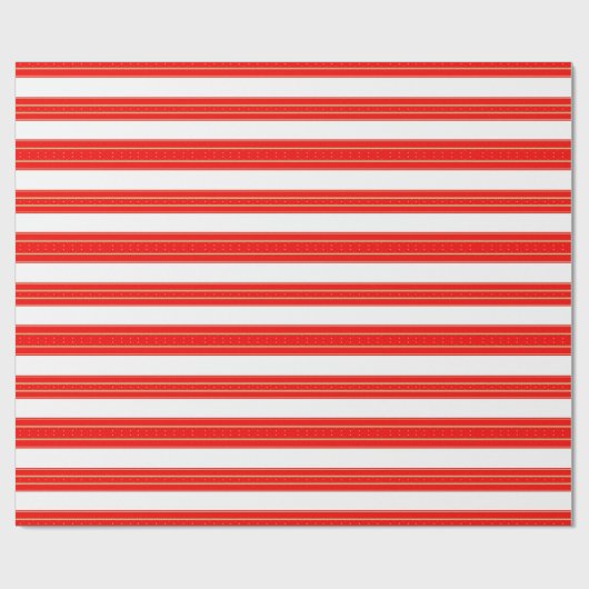 Regal Christmas Stripes Cadeaupapier (Vlak)