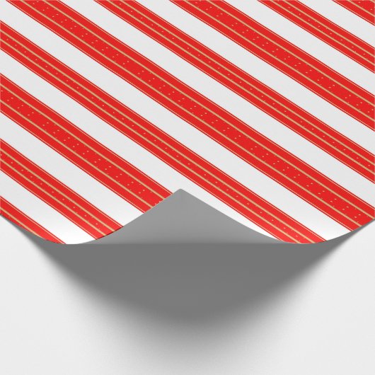 Regal Christmas Stripes Cadeaupapier (Hoek)
