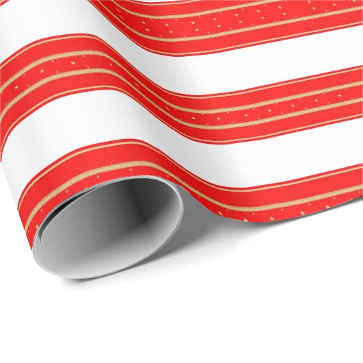 Regal Christmas Stripes Cadeaupapier (Rol Hoek)
