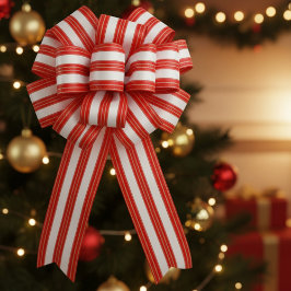 Regal Christmas Stripes Satijnen Lint