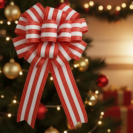 Regal Christmas Stripes Satijnen Lint