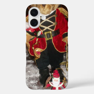 Regal Christmas Teddy Bear Holiday Art Print iPhone 16 Hoesje