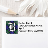 Regal Clan Baird Tartan Monogram Etiket (Insitu)