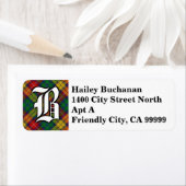 Regal Clan Buchanan Tartan Monogram Etiket (Insitu)