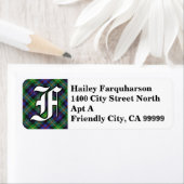 Regal Clan Farquharson Tartan Monogram Etiket (Insitu)