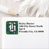 Regal Clan Hunter Tartan Monogram Etiket (Insitu)