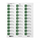 Regal Clan Kincaid Tartan Monogram Etiket (Full Sheet)