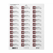 Regal Clan MacBean MacBain Tartan Monogram Etiket (Full Sheet)