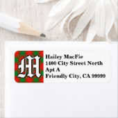Regal Clan MacFie Tartan Monogram Etiket (Insitu)