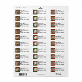 Regal Clan MacFie Tartan Monogram Etiket (Full Sheet)
