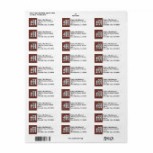 Regal Clan MacKintosh Tartan Monogram Etiket (Full Sheet)