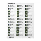 Regal Clan MacRae Tartan Monogram Etiket (Full Sheet)