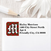 Regal Clan Morrison Tartan Monogram Etiket (Insitu)