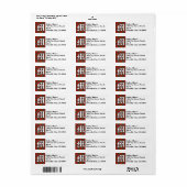 Regal Clan Munro Tartan Monogram Etiket (Full Sheet)