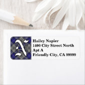 Regal Clan Napier Tartan Monogram Etiket (Insitu)