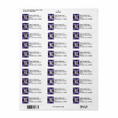 Regal Clan Rutherford Tartan Monogram Etiket (Full Sheet)
