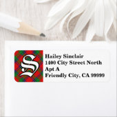 Regal Clan Sinclair Tartan Monogram Etiket (Insitu)