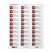 Regal Clan Wallace Tartan Monogram Etiket (Full Sheet)
