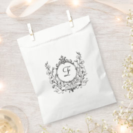 Regal Classic Monogram Crest Wedding Food Bedankzakje
