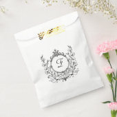 Regal Classic Monogram Crest Wedding Food Bedankzakje (Gezegeld)