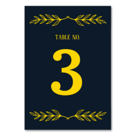 Regal Contrast Midnight Blue & Gold Floral Kaart