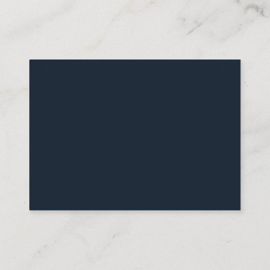 Regal Contrast Midnight Blue & Gold QR RSVP Card Informatiekaartje (Achterkant)