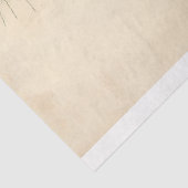 Regal Crane Staande In Een Rustige Decoupage Scene Tissuepapier (Detail)