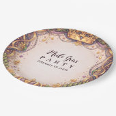 Regal Crown Fleur-de-Lis Mardi Gras Papieren Bordje (Gekanteld)