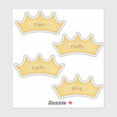 Regal Crown Pet & Horse Personalized Name Labels (Vel)
